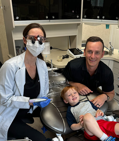 Norton Shores dentist treating a young girl patient